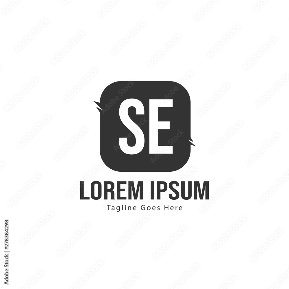 Initial SE logo template with modern frame. Minimalist SE letter logo vector illustration Initial SE logo template with modern frame. Minimalist SE letter logo vector illustration