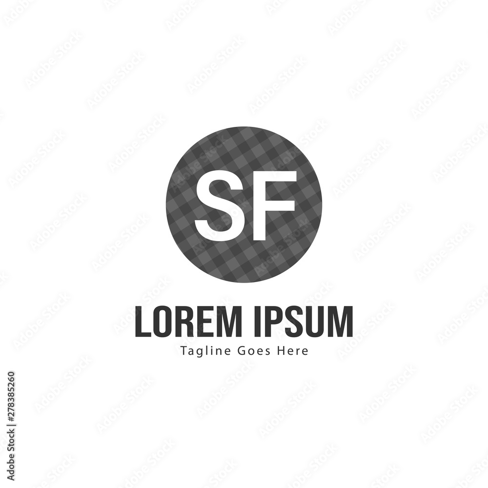 Initial SF logo template with modern frame. Minimalist SF letter logo vector illustration Initial SF logo template with modern frame. Minimalist SF letter logo vector illustration