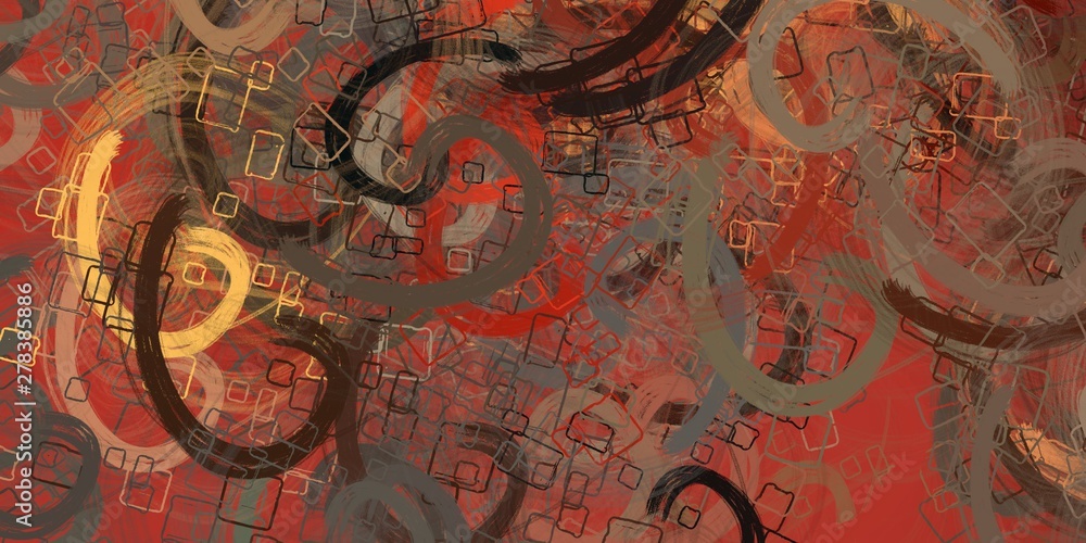Fototapeta premium Crazy sketch random pattern. Creative chaos and variety. Modern art drawing painting. 2d illustration. Digital texture wallpaper. Artistic sketch draw backdrop material. 