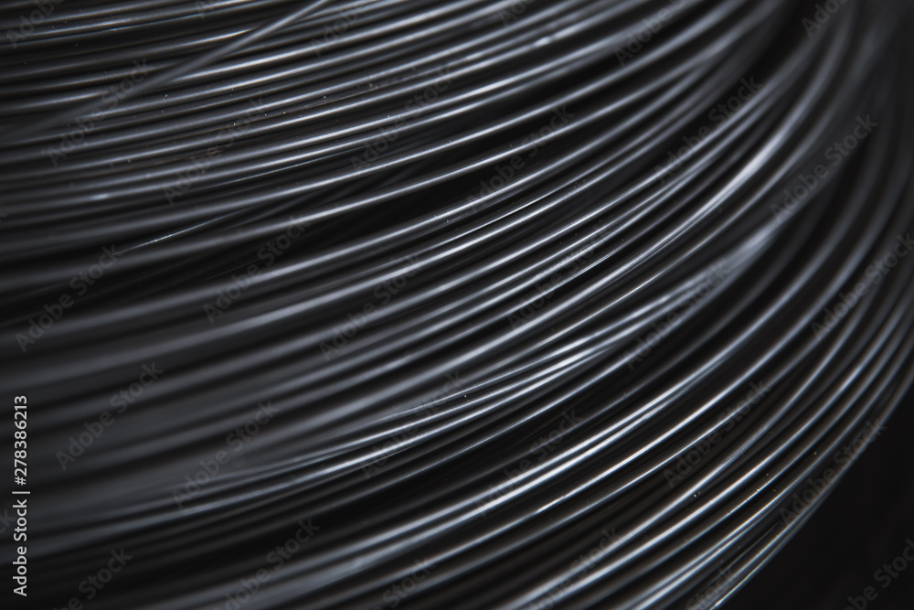 Pile of iron, metal wire rod or coil background for Construction ...