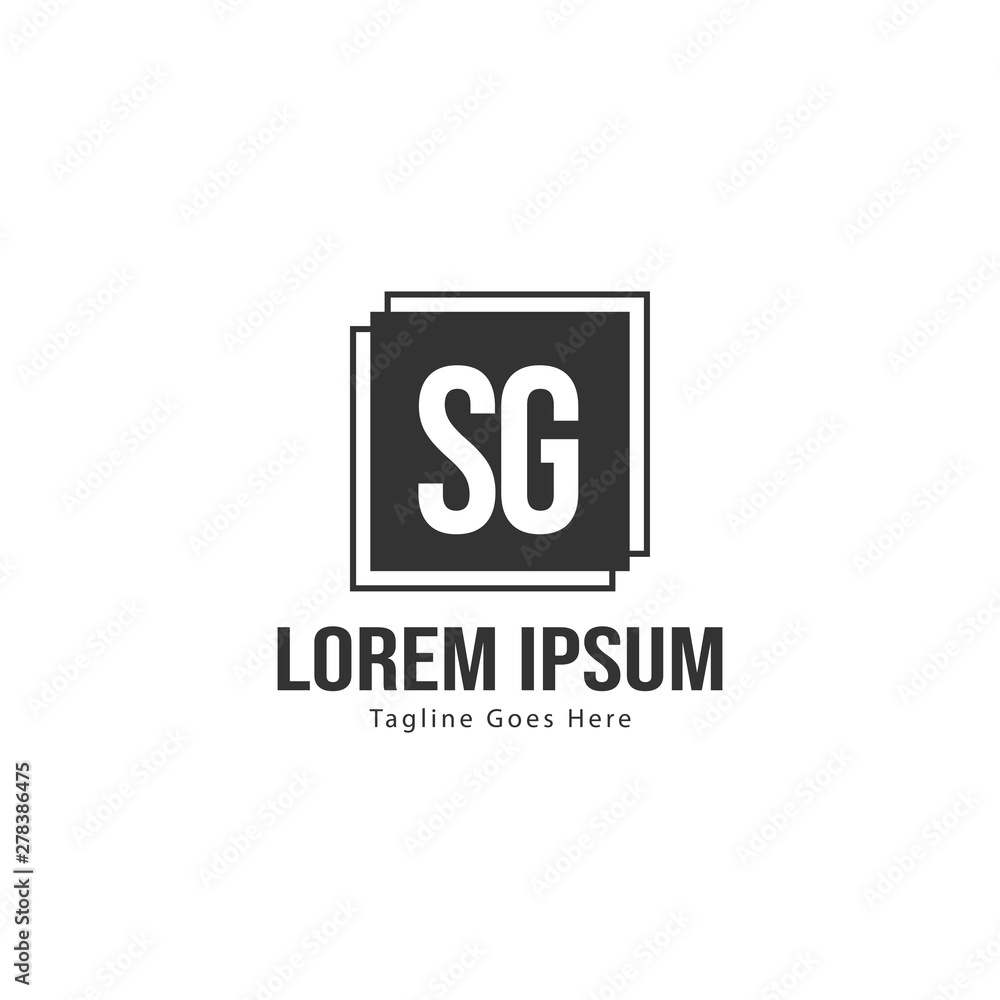 Initial SG logo template with modern frame. Minimalist SG letter logo vector illustration Initial SG logo template with modern frame. Minimalist SG letter logo vector illustration