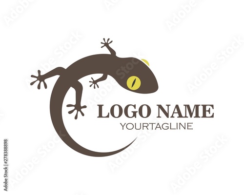 Gecko logo vector icon illustration