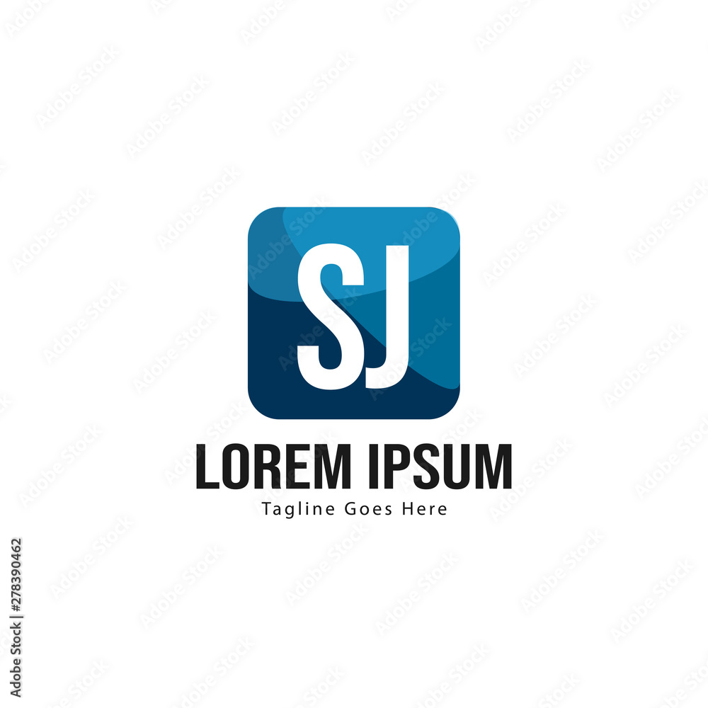 Initial SJ logo template with modern frame. Minimalist SJ letter logo vector illustration Initial SJ logo template with modern frame. Minimalist SJ letter logo vector illustration