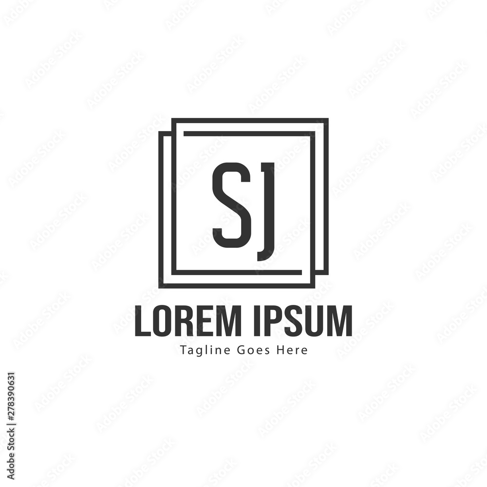 Initial SJ logo template with modern frame. Minimalist SJ letter logo vector illustration Initial SJ logo template with modern frame. Minimalist SJ letter logo vector illustration