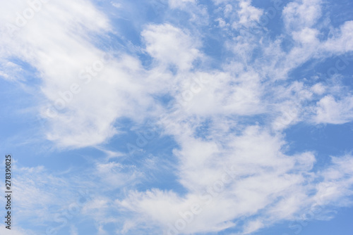 The nature of blue sky with cloud in the morning.