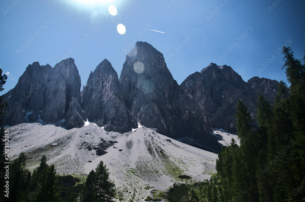 mountains on sunny day