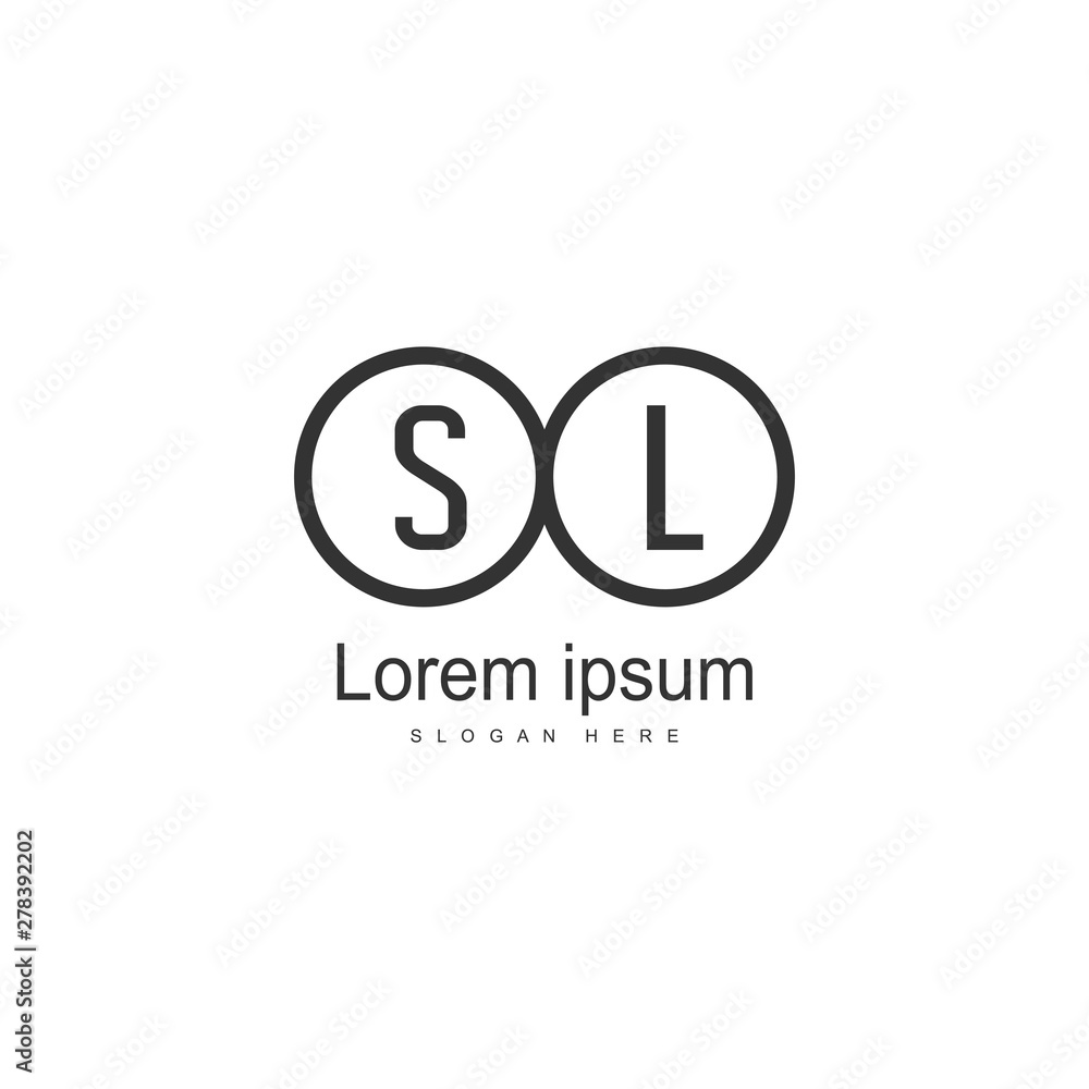 Initial SL logo template with modern frame. Minimalist SL letter logo vector illustration Initial SL logo template with modern frame. Minimalist SL letter logo vector illustration