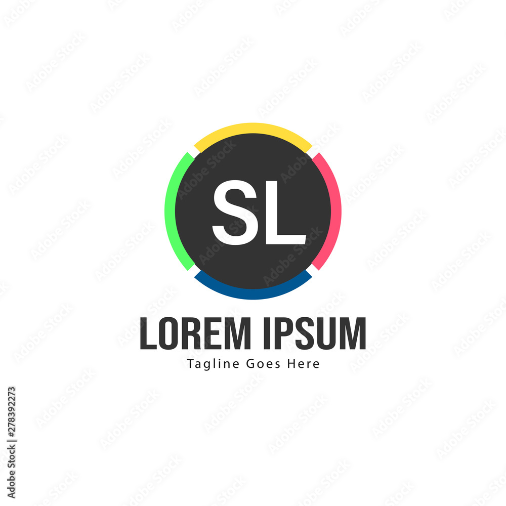 Initial SL logo template with modern frame. Minimalist SL letter logo vector illustration Initial SL logo template with modern frame. Minimalist SL letter logo vector illustration