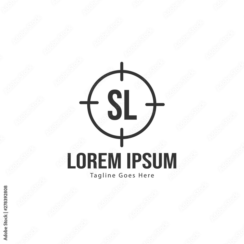 Initial SL logo template with modern frame. Minimalist SL letter logo vector illustration Initial SL logo template with modern frame. Minimalist SL letter logo vector illustration