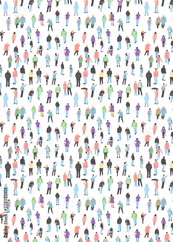 pattern with crowd of People