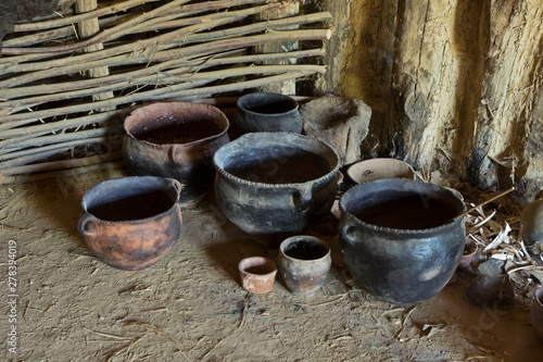 Historical settlement in Biskupin. Poland