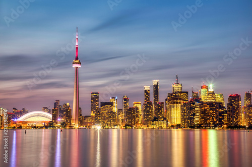Photography Toronto Skyline at Dusk, Ontario, Canada