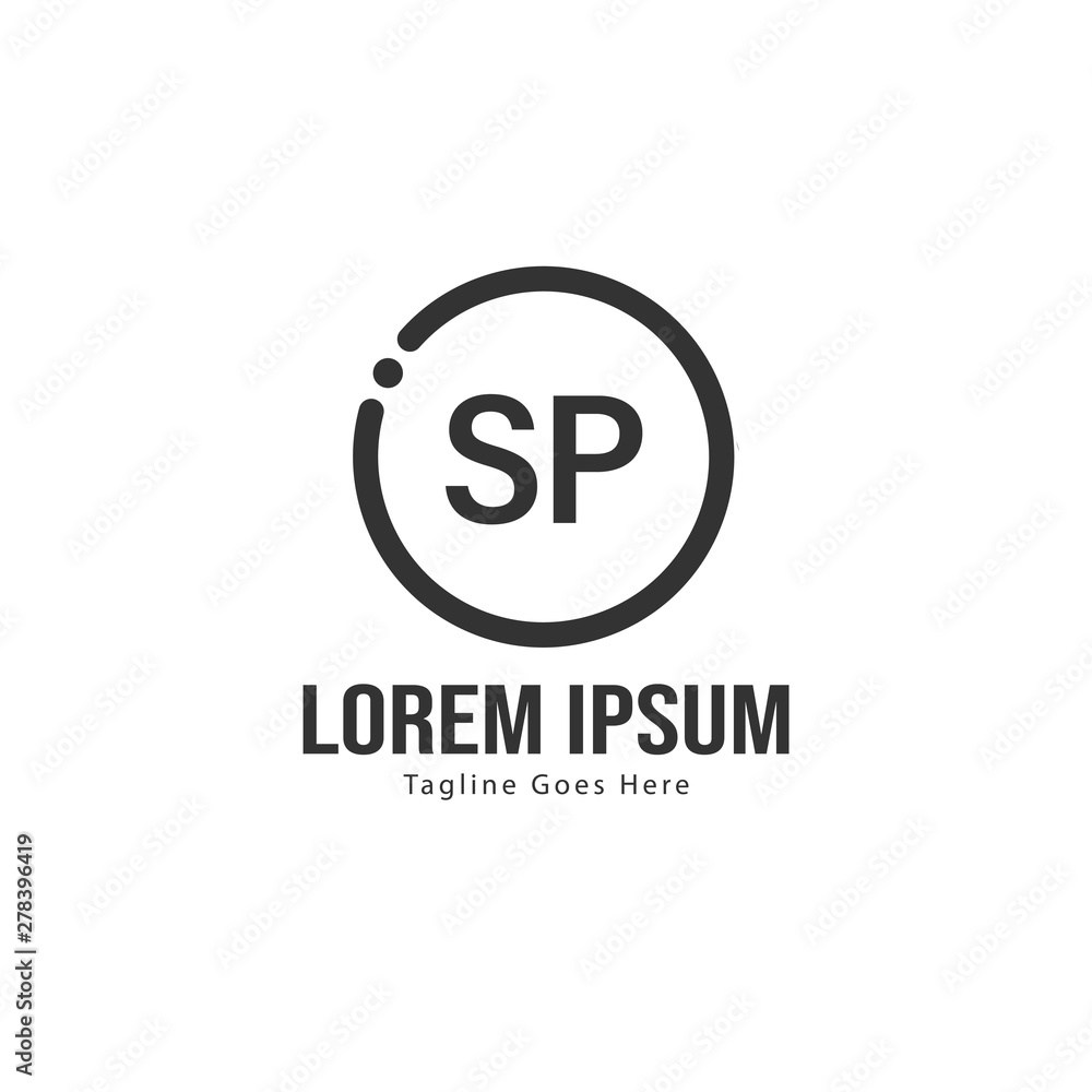 Initial SP logo template with modern frame. Minimalist SP letter logo vector illustration Initial SP logo template with modern frame. Minimalist SP letter logo vector illustration
