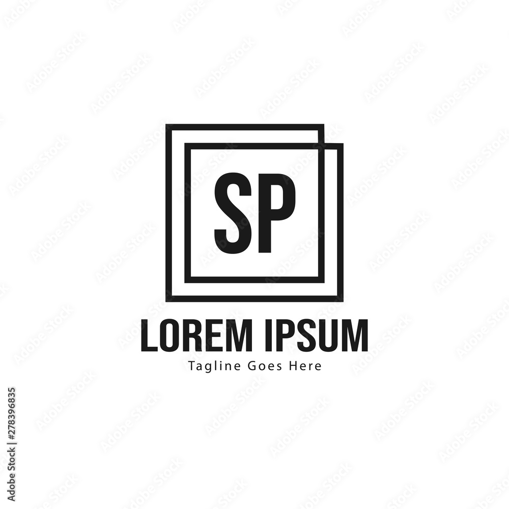 Initial SP logo template with modern frame. Minimalist SP letter logo vector illustration Initial SP logo template with modern frame. Minimalist SP letter logo vector illustration