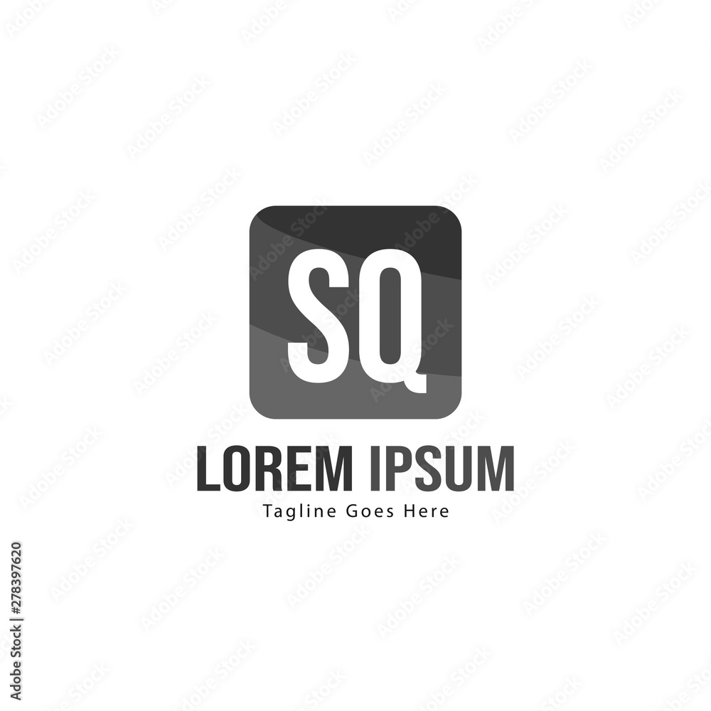Initial SQ logo template with modern frame. Minimalist SQ letter logo vector illustration Initial SQ logo template with modern frame. Minimalist SQ letter logo vector illustration