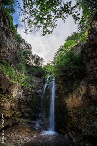 Leghvtakhevi waterfall, waterfall in center of Tbilisi, Georgia