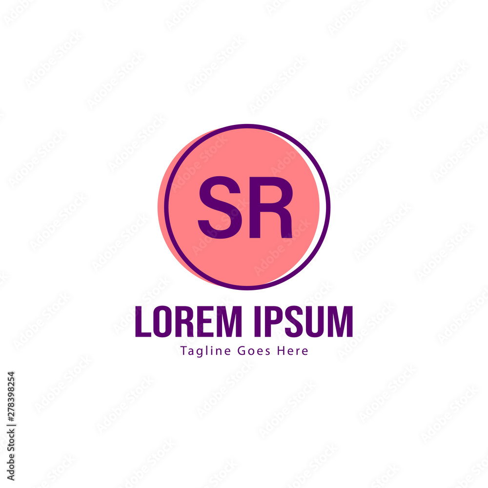 Initial SR logo template with modern frame. Minimalist SR letter logo vector illustration Initial SR logo template with modern frame. Minimalist SR letter logo vector illustration