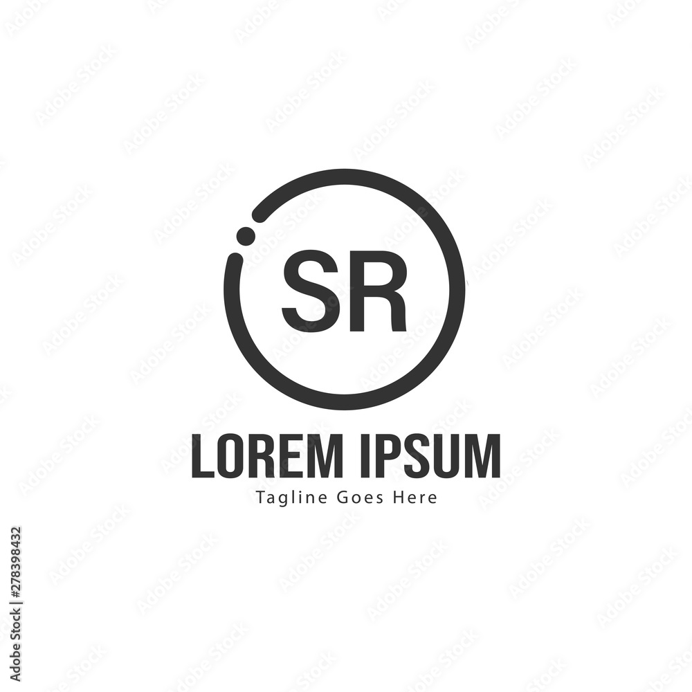 Initial SR logo template with modern frame. Minimalist SR letter logo vector illustration Initial SR logo template with modern frame. Minimalist SR letter logo vector illustration