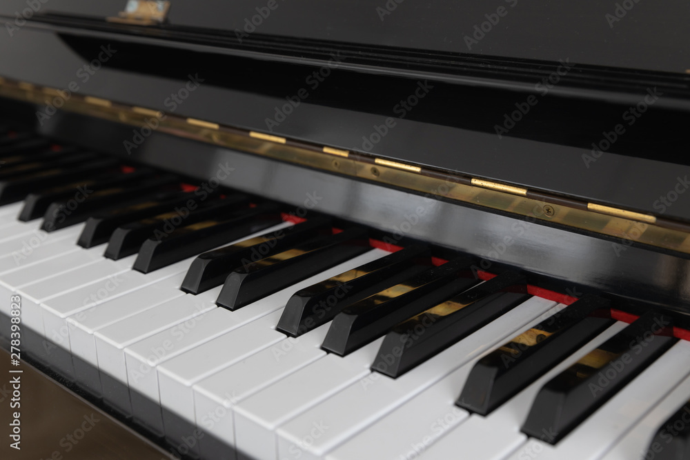 Closeup of an piano keyboard with selective focus. Closeup of an piano keyboard with selective focus.