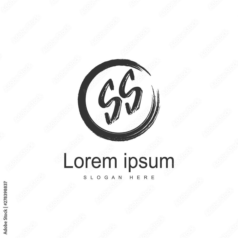 Initial SS logo template with modern frame. Minimalist SS letter logo vector illustration Initial SS logo template with modern frame. Minimalist SS letter logo vector illustration