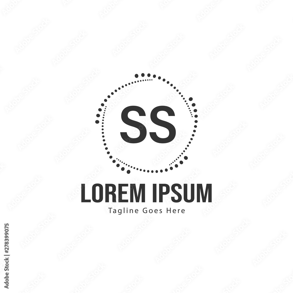 Initial SS logo template with modern frame. Minimalist SS letter logo vector illustration Initial SS logo template with modern frame. Minimalist SS letter logo vector illustration