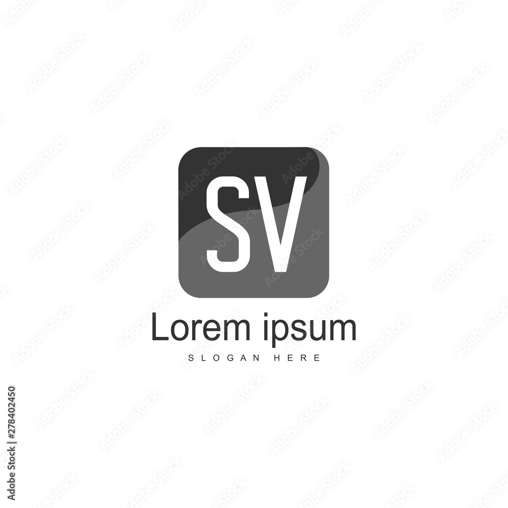 Initial SV logo template with modern frame. Minimalist SV letter logo vector illustration Initial SV logo template with modern frame. Minimalist SV letter logo vector illustration