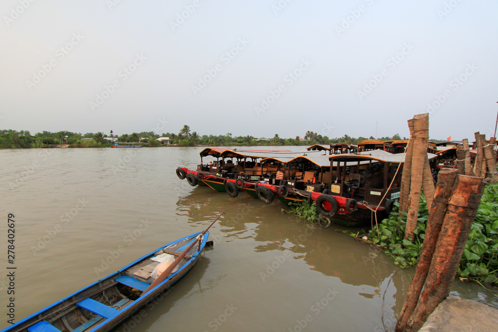 boat on the river in vietnam