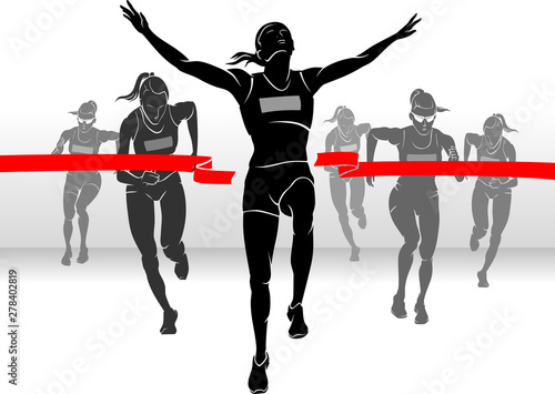 Female Runner Racing