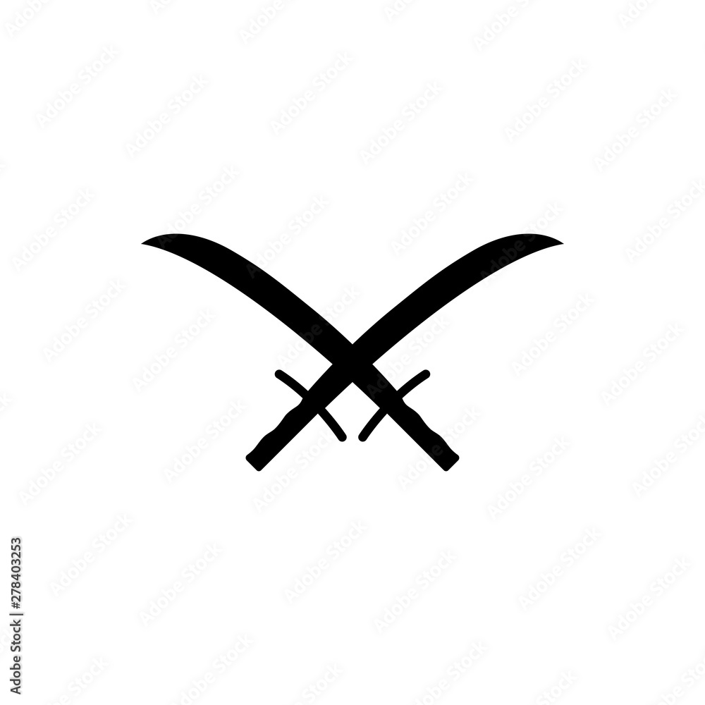 Sword Icon Vector Logo Illustration Template - Vector Sword Icon Vector Logo Illustration Template - Vector