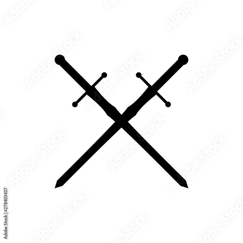 Sword Icon Vector Logo Illustration Template - Vector