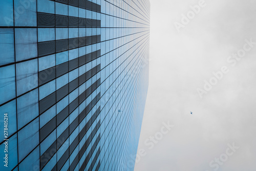 Low angle view of skyscrapers in the Financial District of New York  USA - Image