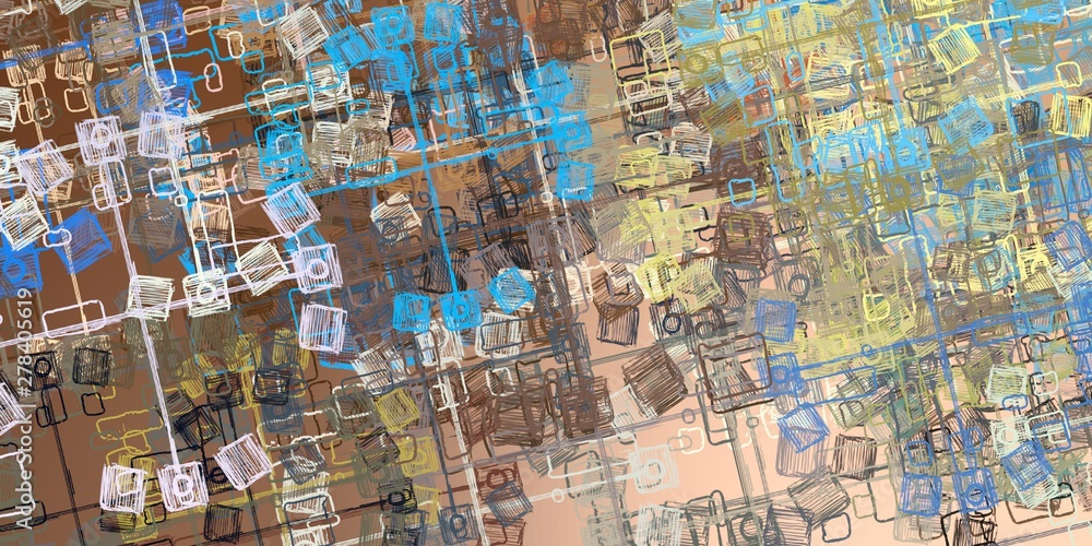 Fototapeta premium Handmade surreal abstract pattern. Modern artistic canvas. 2d illustration. Texture backdrop painting.
