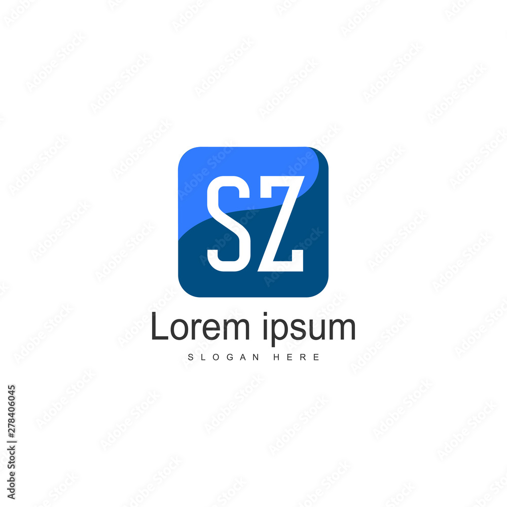 Initial SZ logo template with modern frame. Minimalist SZ letter logo vector illustration Initial SZ logo template with modern frame. Minimalist SZ letter logo vector illustration