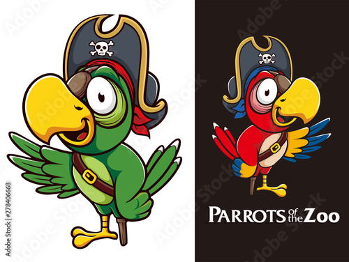 Pirates Parrots Bird Mascot