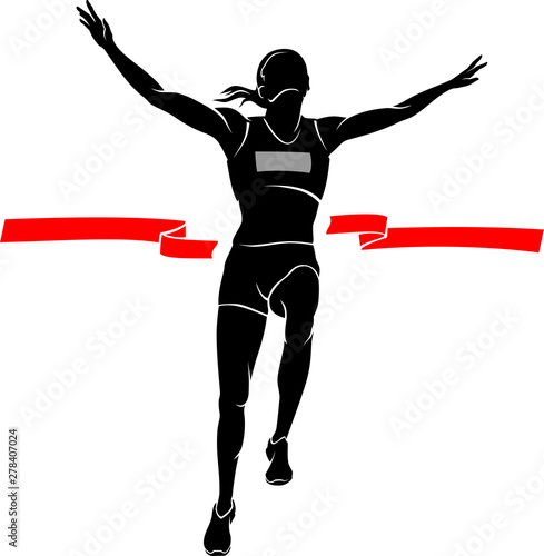 Female Winner Run Race
