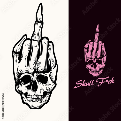 Skull Fck Finger hand head