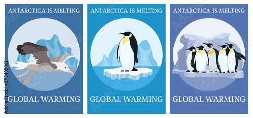 selection poster climate protection penguins