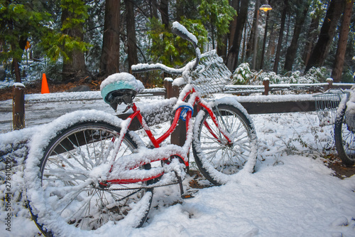 Snowy bike - Yosemite
