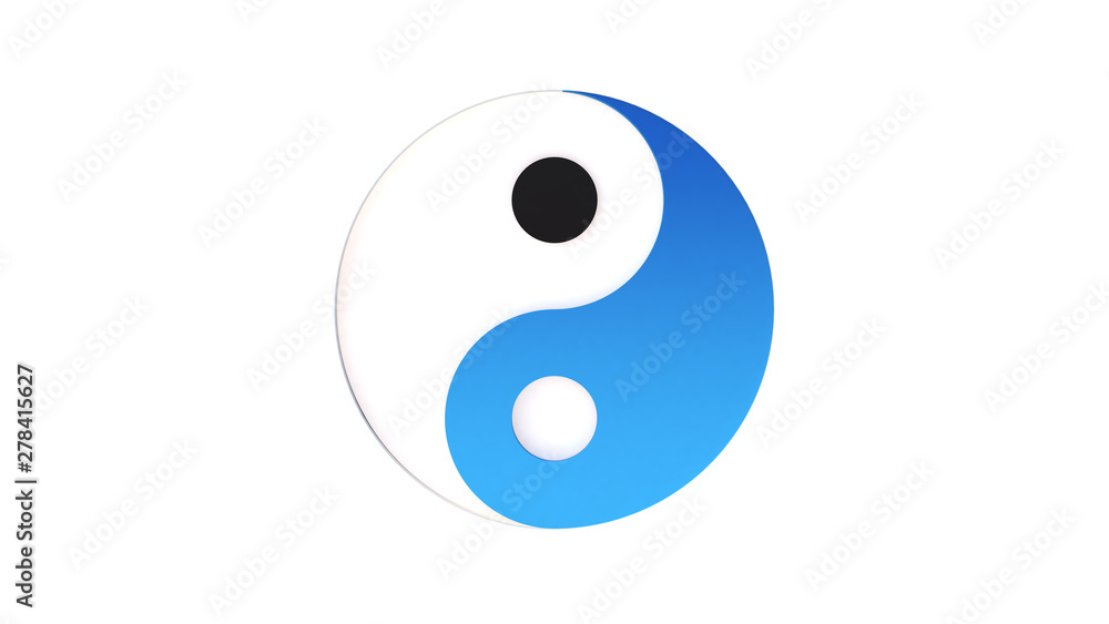 Yin Yang white and blue. Harmony water. Yin Yang white and blue. Harmony water.