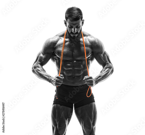 Photography Muscular Men with Jump Rope