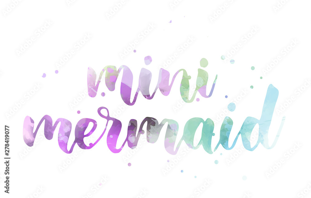 Mini mermaid lettering Mini mermaid lettering