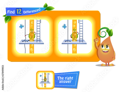 12 differences  funny fruit