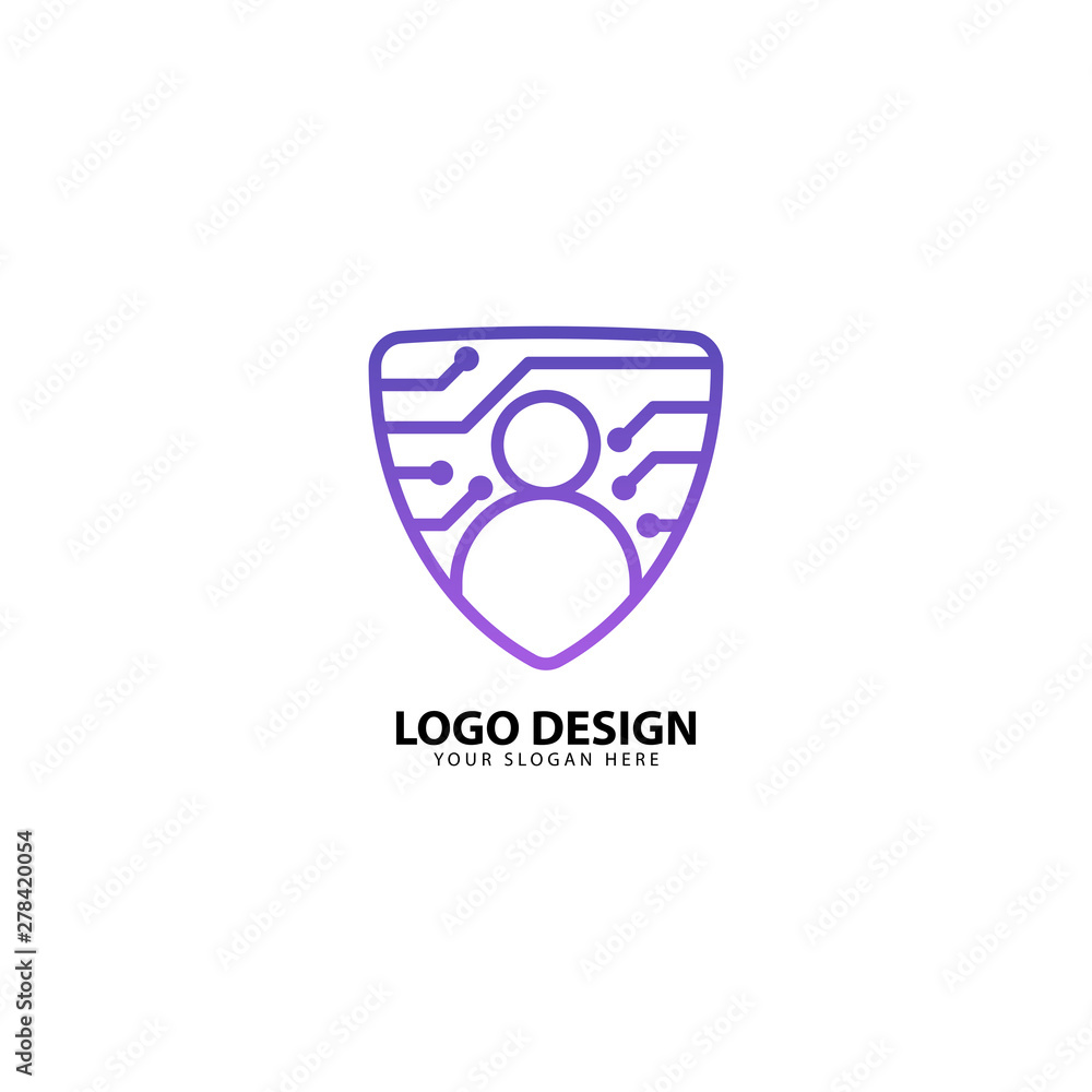 Digital Secure Protection Logo Design Digital Secure Protection Logo Design