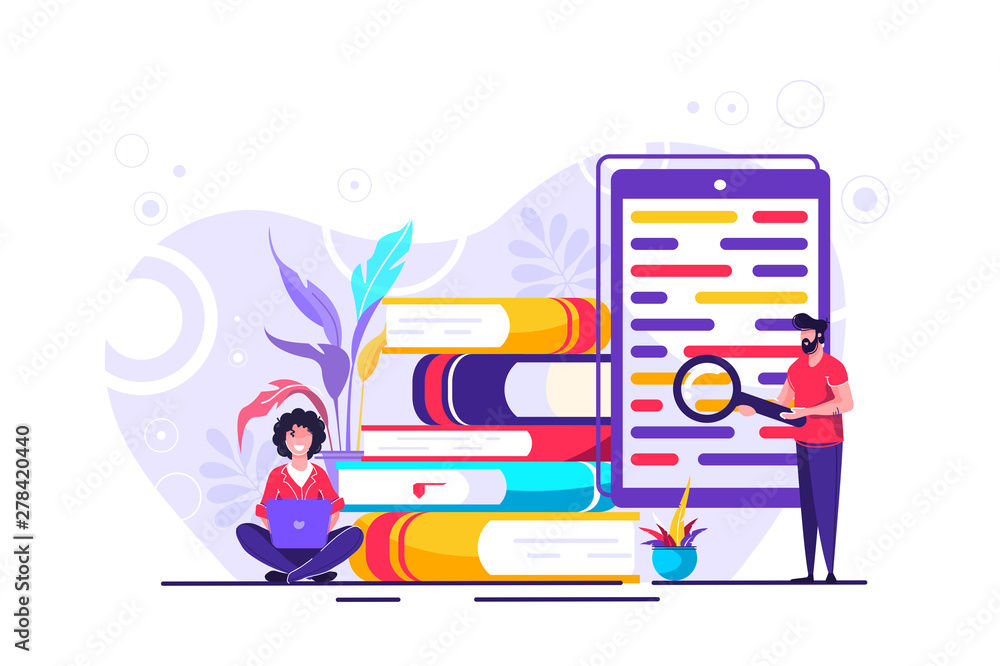 Fototapeta premium library of encyclopedia