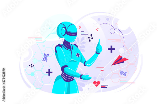 colored doctor robot