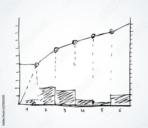 Graph of mathematical calculations. Vector drawing