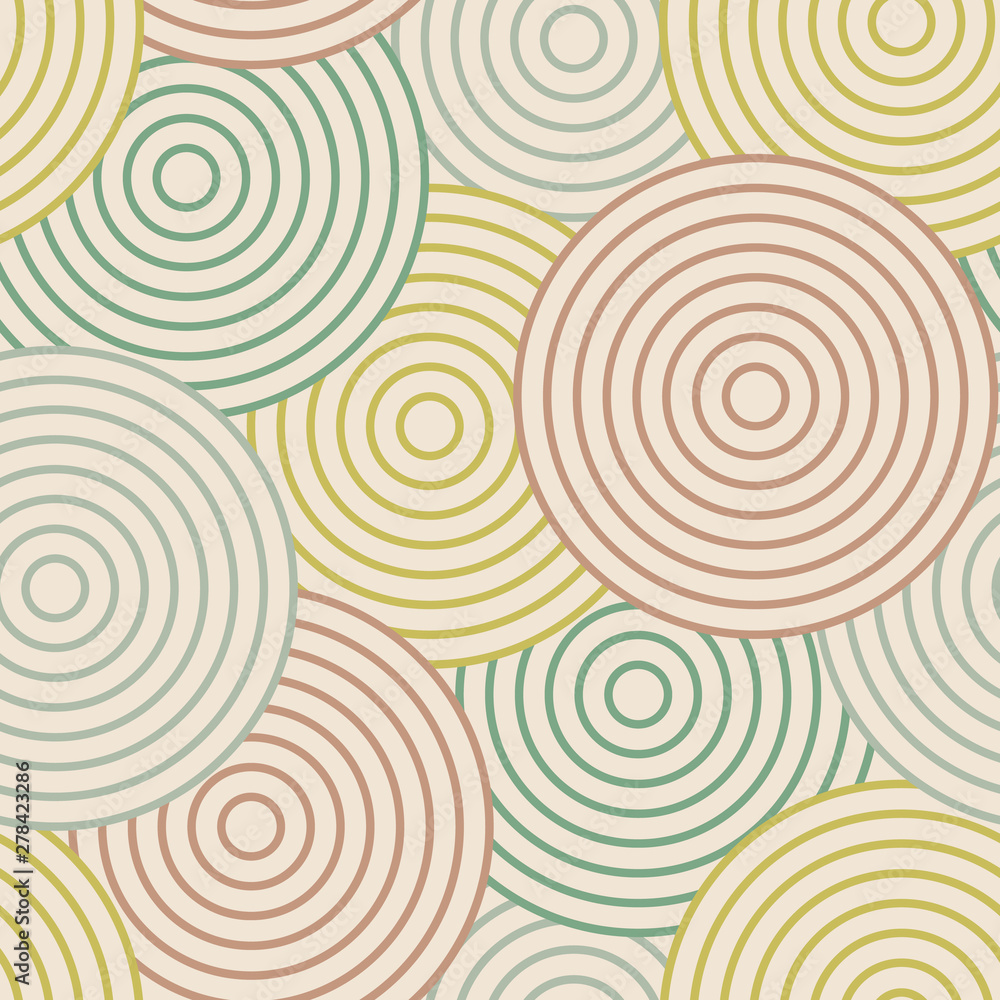 Vector Green Gold Peach Orange Circles Seamless Repeat Background Pattern Vector Green Gold Peach Orange Circles Seamless Repeat Background Pattern