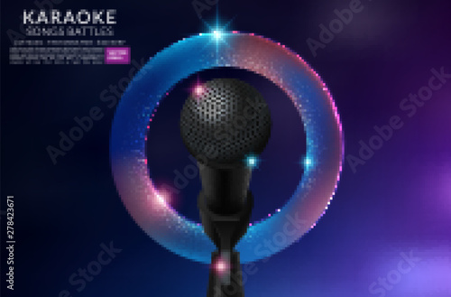 Karaoke party invitation flyer template