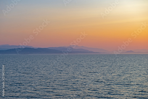 Georgia Strait with the shore of Vancouver Island in the horizon