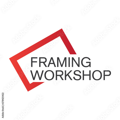 logo on the theme of framing workshop, frame